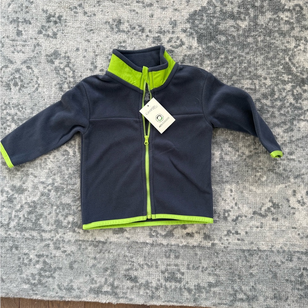 2 for $20 - NWT George Baby Fleece Half Zip Sweater 12-18M